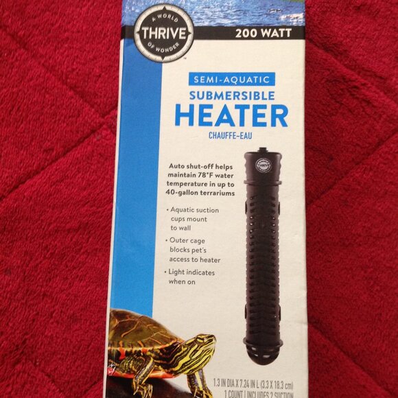 New in Box 200 Watt Thrive Semi-Aquatic Submersible Heater - Picture 1 of 5